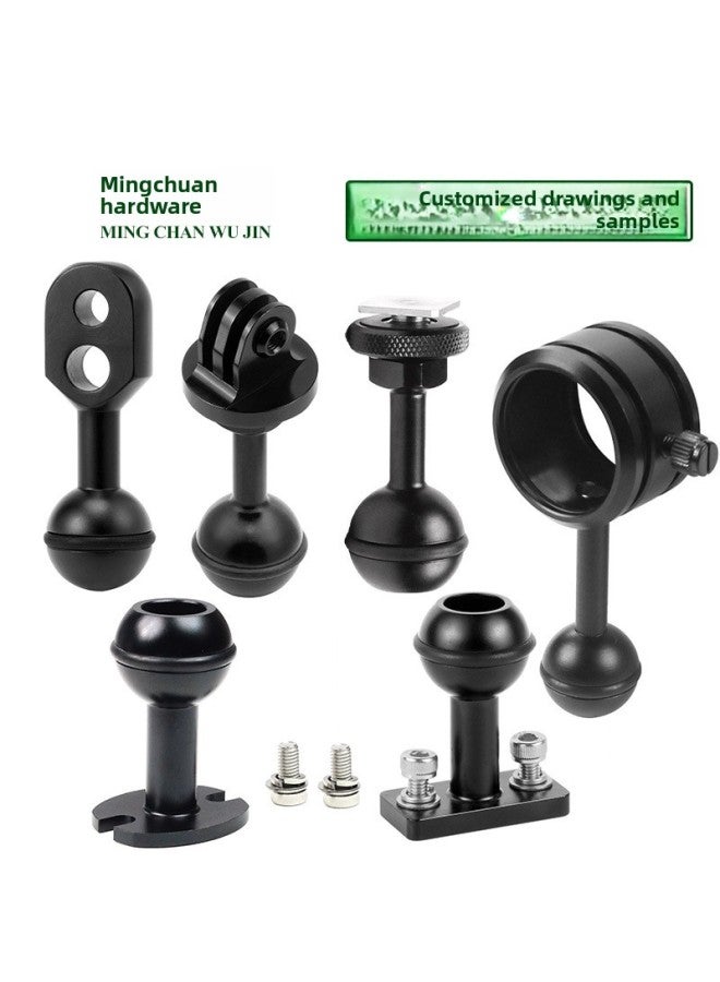 Fill Light Ball Head Clip Diving Camera Handheld Lamp Arm Accessories Photography Ball Head Bracket Ball Head Turn YS Clamp Arm-Color:F25863 - Image 2