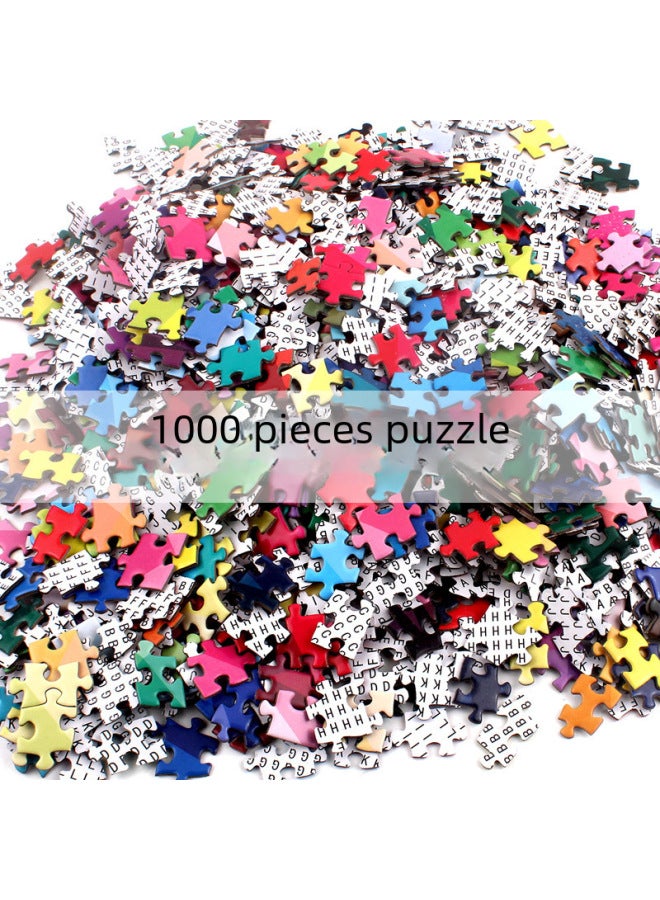 Loquat Adult 1000-piece  Round Themed Educational Stress-relief Puzzle Toy-Color:1000 Pieces Tower Of Babel - Image 5