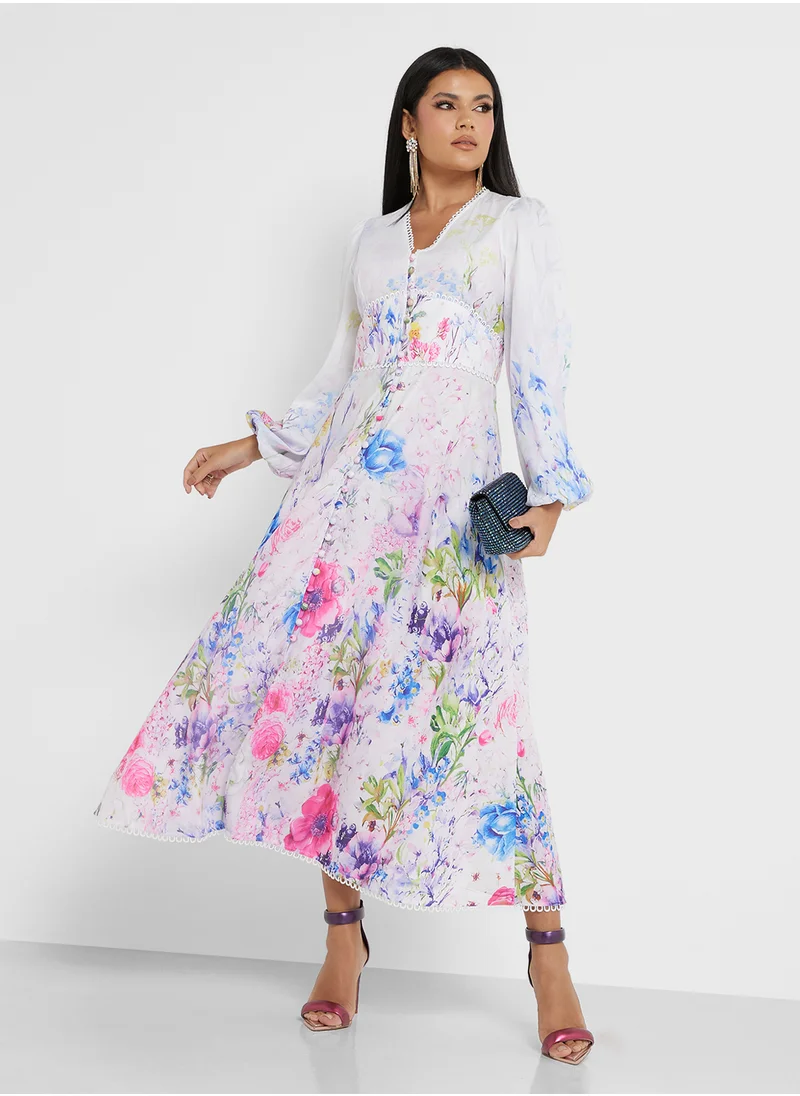 Khizana Floral Print Dress