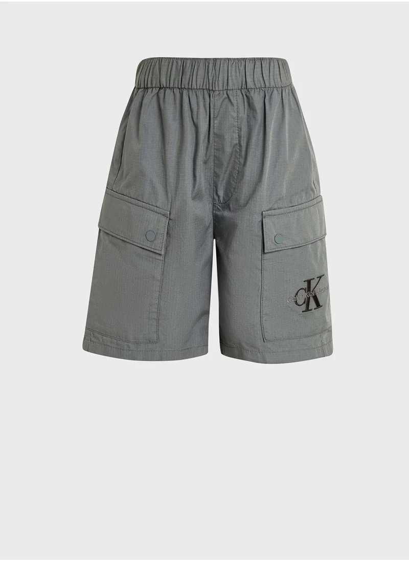 Calvin Klein Jeans Kids Logo Cargo Shorts