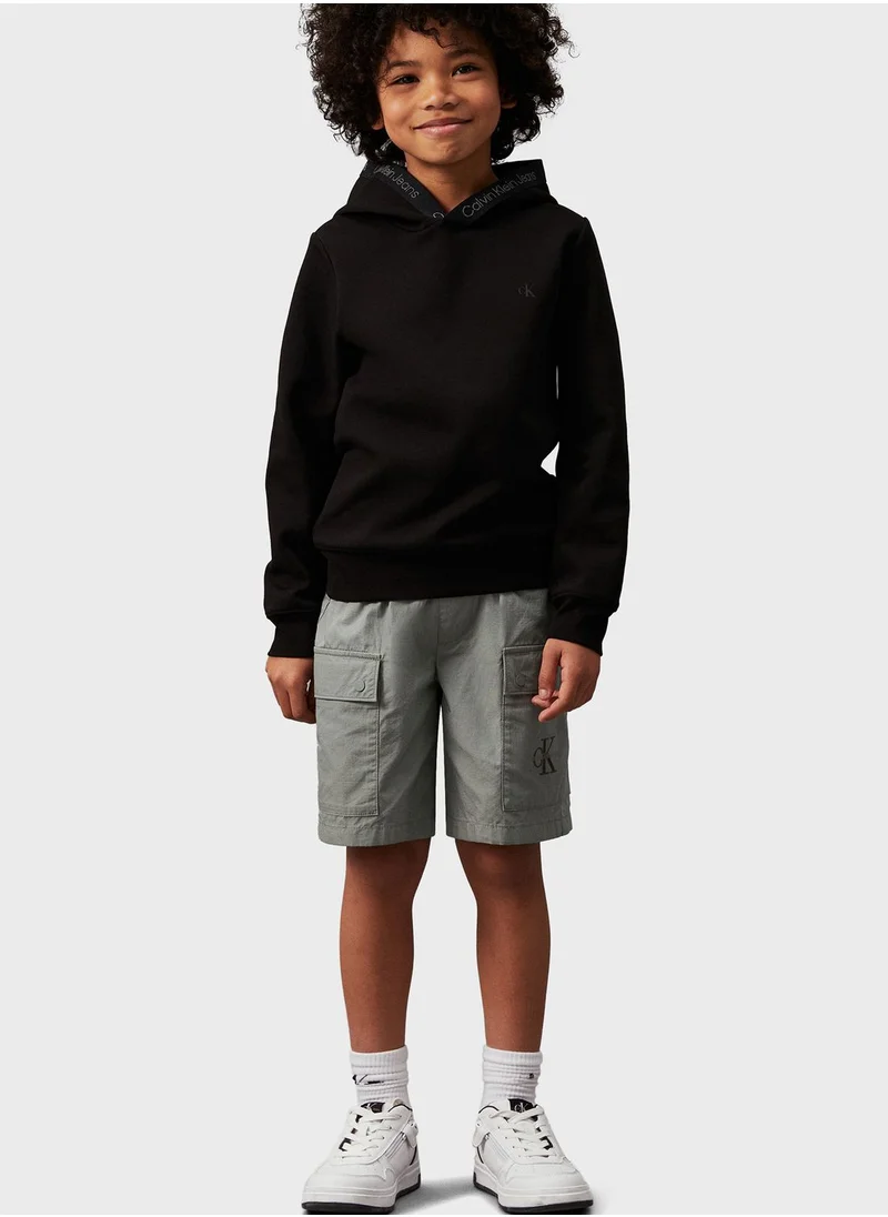 Calvin Klein Jeans Kids Logo Cargo Shorts