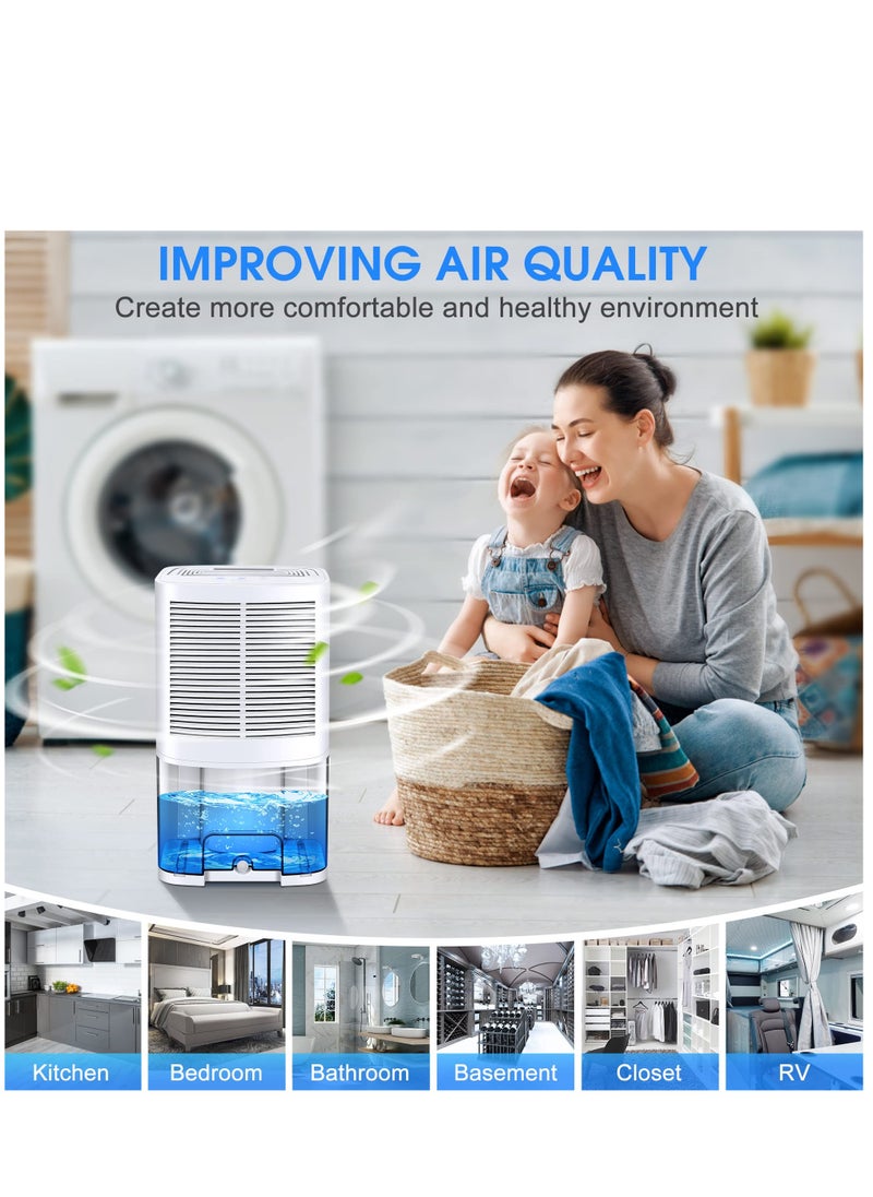 Arabest - Dehumidifier Quiet Small Dehumidifier Bedroom Portable Dehumidifier Basement Dehumidifier with Drainer Bathroom Home Wardrobe Camper Dehumidifier 64oz Home - Image 1