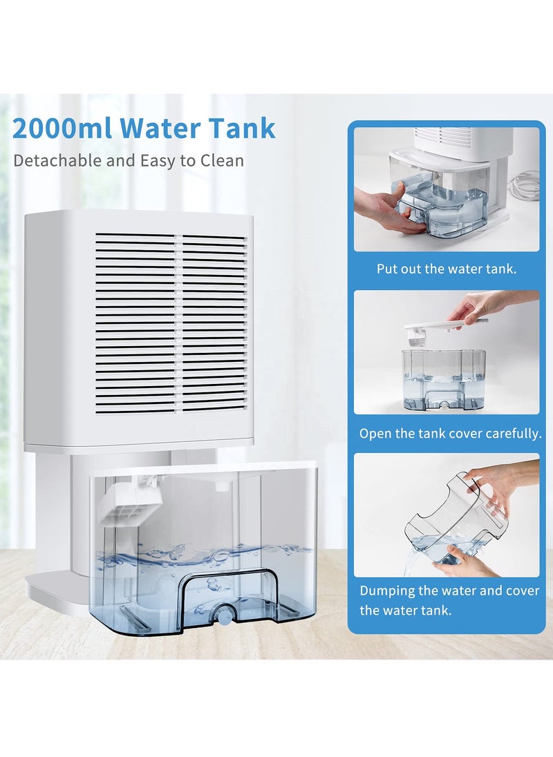 Arabest - Dehumidifier Quiet Small Dehumidifier Bedroom Portable Dehumidifier Basement Dehumidifier with Drainer Bathroom Home Wardrobe Camper Dehumidifier 64oz Home - Image 1