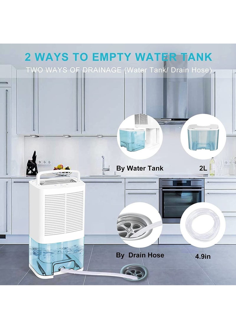 Arabest - Dehumidifier Quiet Small Dehumidifier Bedroom Portable Dehumidifier Basement Dehumidifier with Drainer Bathroom Home Wardrobe Camper Dehumidifier 64oz Home - Image 1