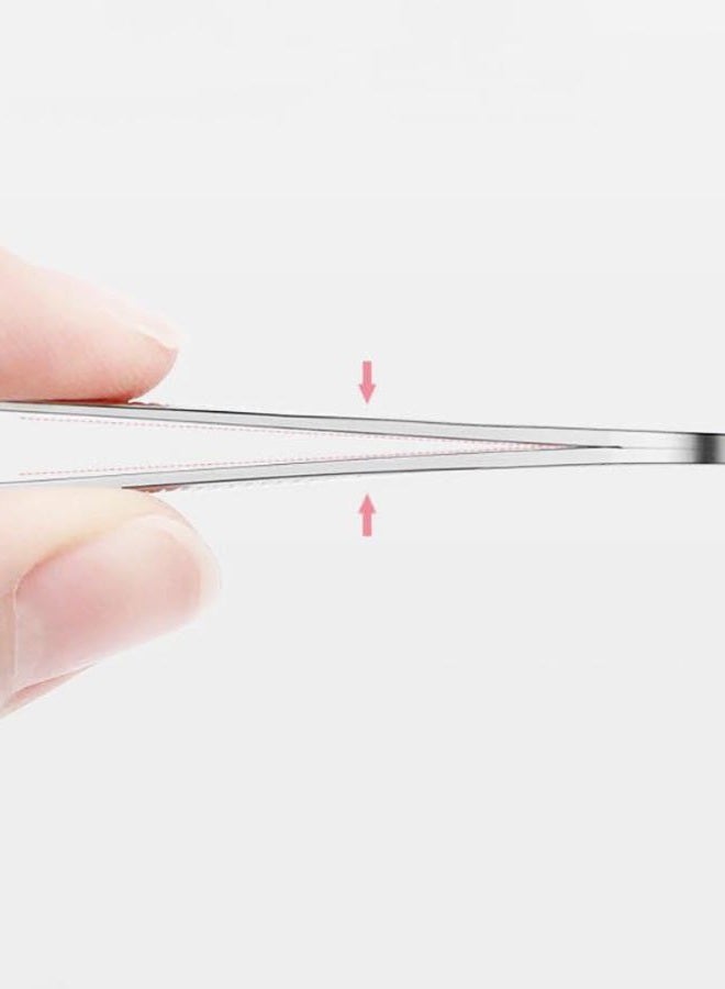 Luxxii (3 Pack) Slant Tweezers - Stainless Steel Slant Tip Tweezers Hair Plucker for Hair and Eyebrows Personal Care (Silver Tone) - Image 4