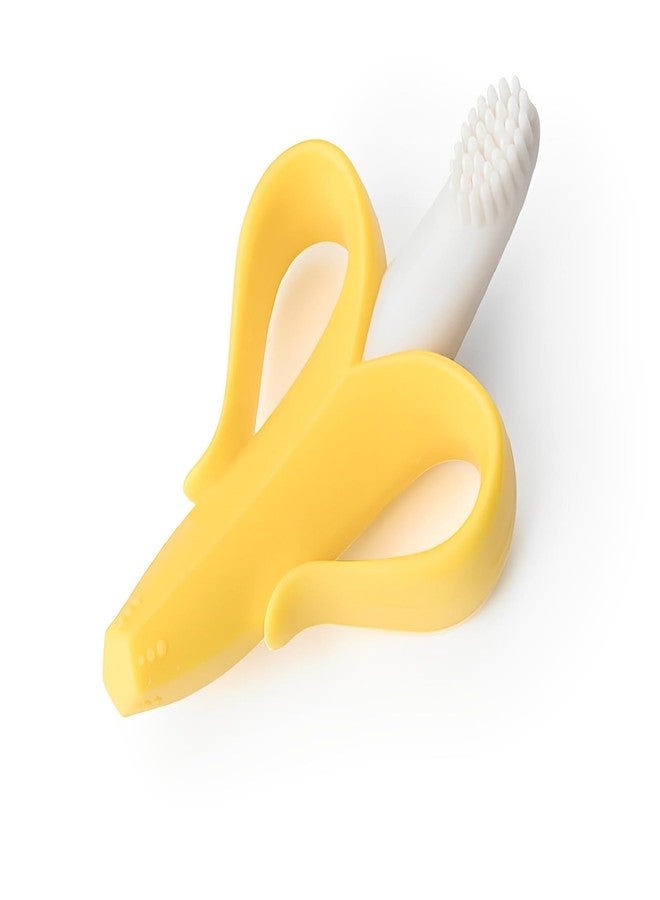 Cuteably Banana Massaging Teether Silicone Bites Baby Products Silicone Toothbrush Teething Stick Chewing Teething Toys (Yellow, 0-3 Year) - Image 1