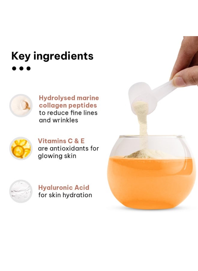 hk vitals Marine Collagen Supplements (Orange & Watermelon, 2 x 200g) | With Biotin, Vitamin C & E | For Healthy Hair & Skin - Image 3