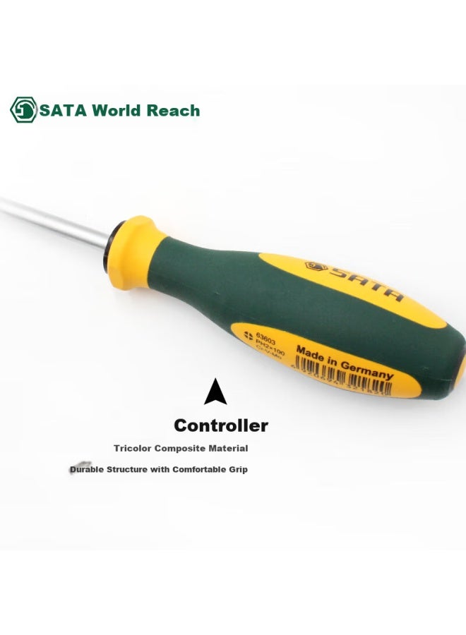 Sata G Series Double-color Handle Phillips Screwdriver #0x60mm 63601 - Image 3