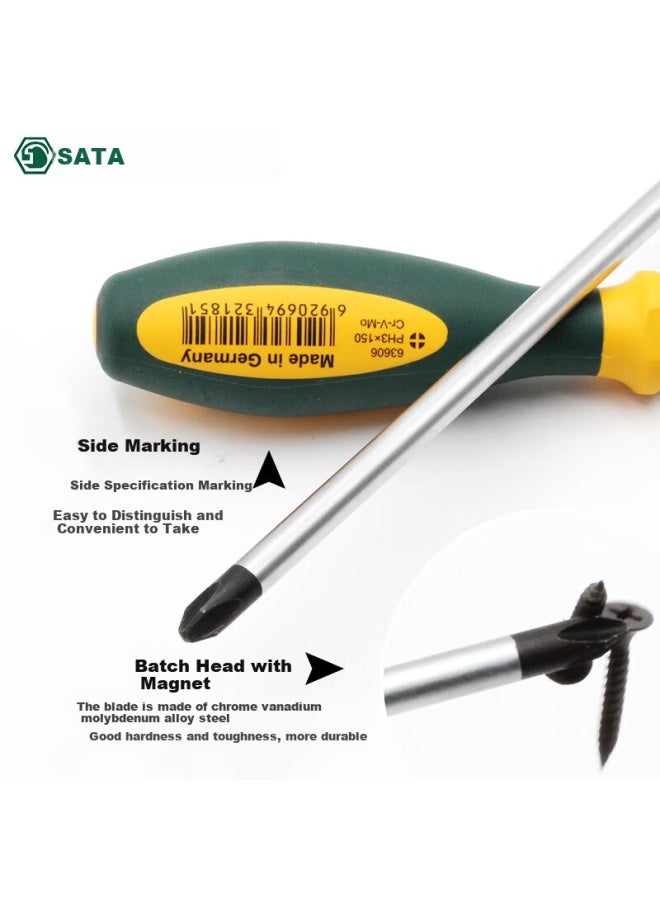 Sata G Series Double-color Handle Phillips Screwdriver #0x60mm 63601 - Image 2