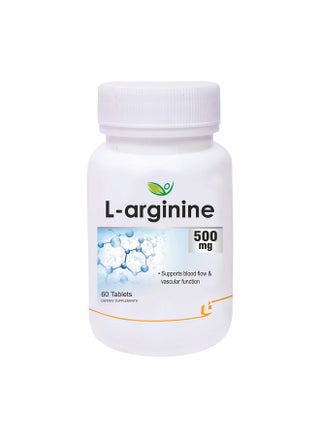 Biotrex Nutraceuticals L-arginine - 500mg, Supports blood flow and vascular function (60 Tablets) - Pack of 2 - pzsku/Z05BA87CBE0FC555F0777Z/45/_/1735907992/3d95695f-bf05-4eba-8c58-52aad77e20e8