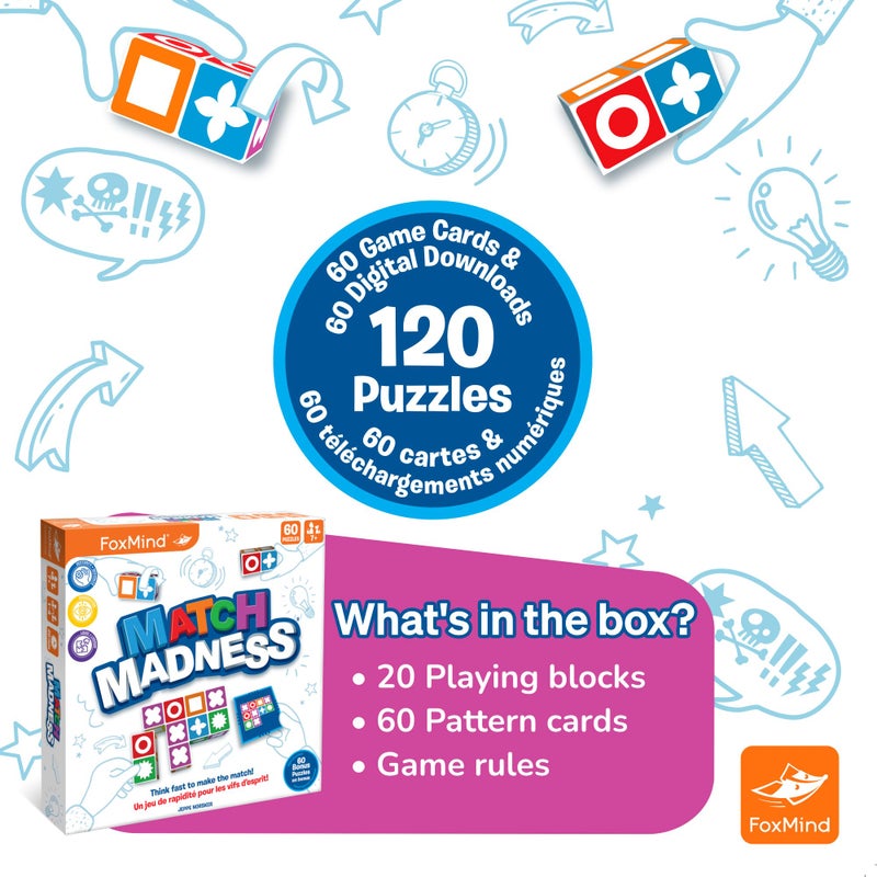 FoxMind Match Madness Board Game, Visual Recognition Matching Board Game, Family Puzzle Game to Develop Kids Problem Solving Skills - Image 4
