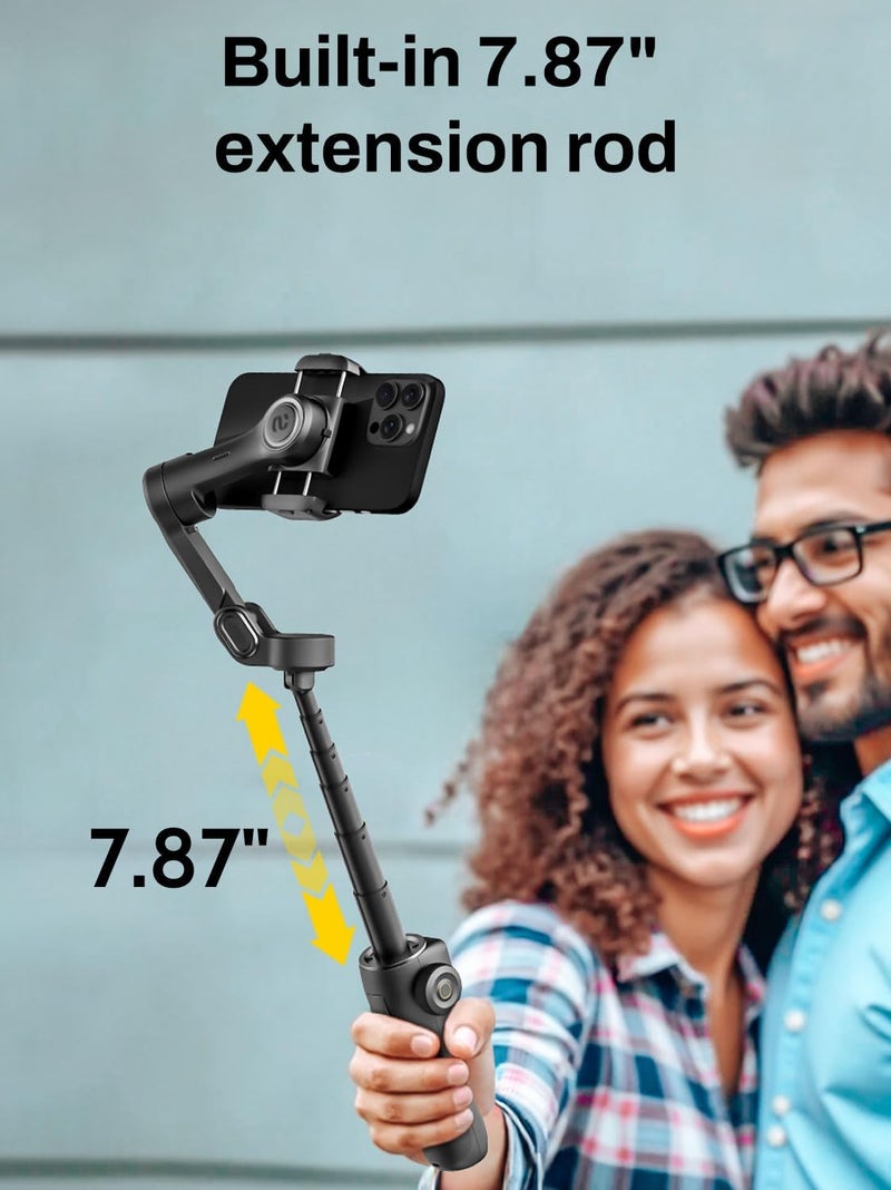 AOCHUAN Smart V8 3-Axis Gimbal Stabilizer for Smartphones with 7.8" Extension Rod and OLED Display - Image 3
