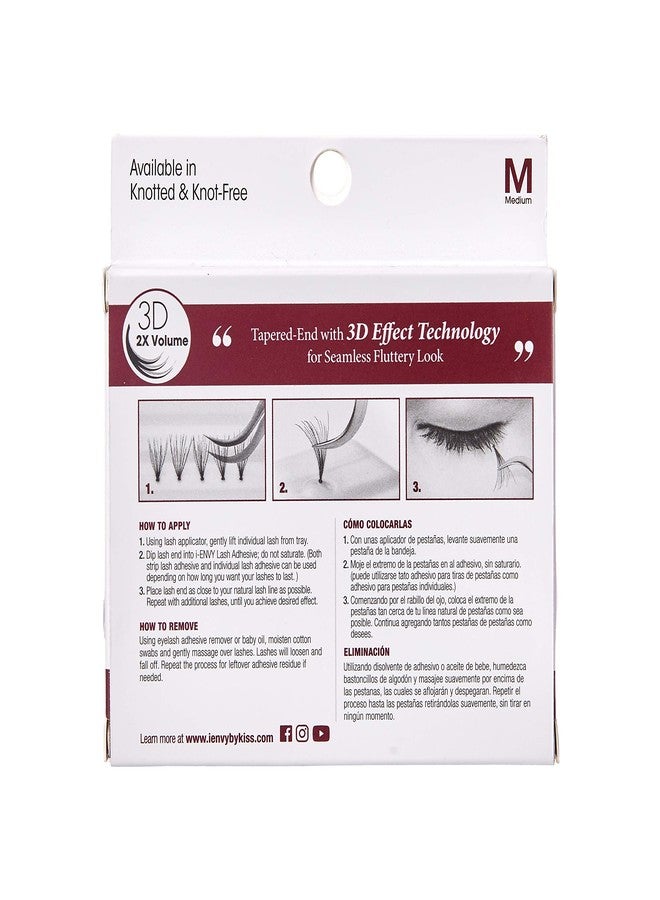 i.Envy iENVY 3D Individual Lash Knot Free Ultra Black 2X Volume (3 Pack Medium) - Image 4