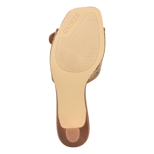 Guess Women's Dista2 Heeled Sandal, Beige/Brown 210, 7 - Image 5