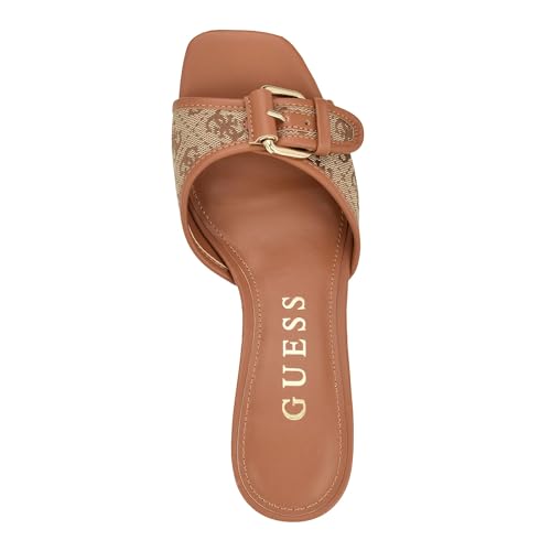 Guess Women's Dista2 Heeled Sandal, Beige/Brown 210, 7 - Image 3