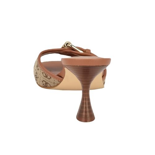 Guess Women's Dista2 Heeled Sandal, Beige/Brown 210, 7 - Image 4