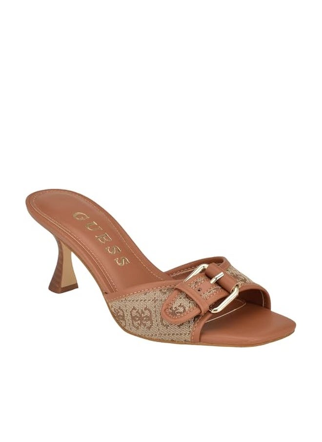 Guess Women's Dista2 Heeled Sandal, Beige/Brown 210, 7 - Image 1