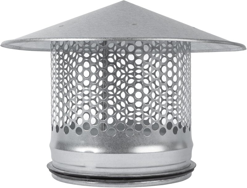 Vent Systems 6" Inch Round Chimney Cap – Galvanized Steel Roof Vent Cap with Rubber Seal - Heavy-Duty Rain Vent Cover for Wood Stoves, Exhaust Vents, Furnace Pipes, HVAC Flue Protection – Outdoor Use - Image 1