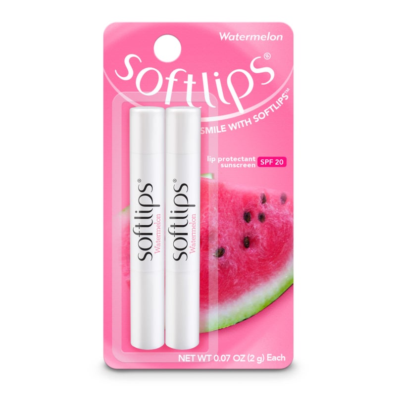 Softlips Watermelon Lip Balm 2-Pack with SPF 20 - Juicy Hydration for Smooth, Protected Lips - Image 1