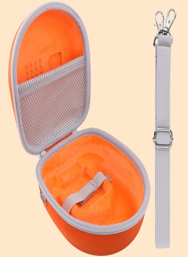 Baval Storage Case Compatible with YOTO Mini (2024 Edition) Kids Screen-Free Bluetooth Audio Player + Wired Headphones Bundle(Orange Case,Gray Zipper) - Image 3