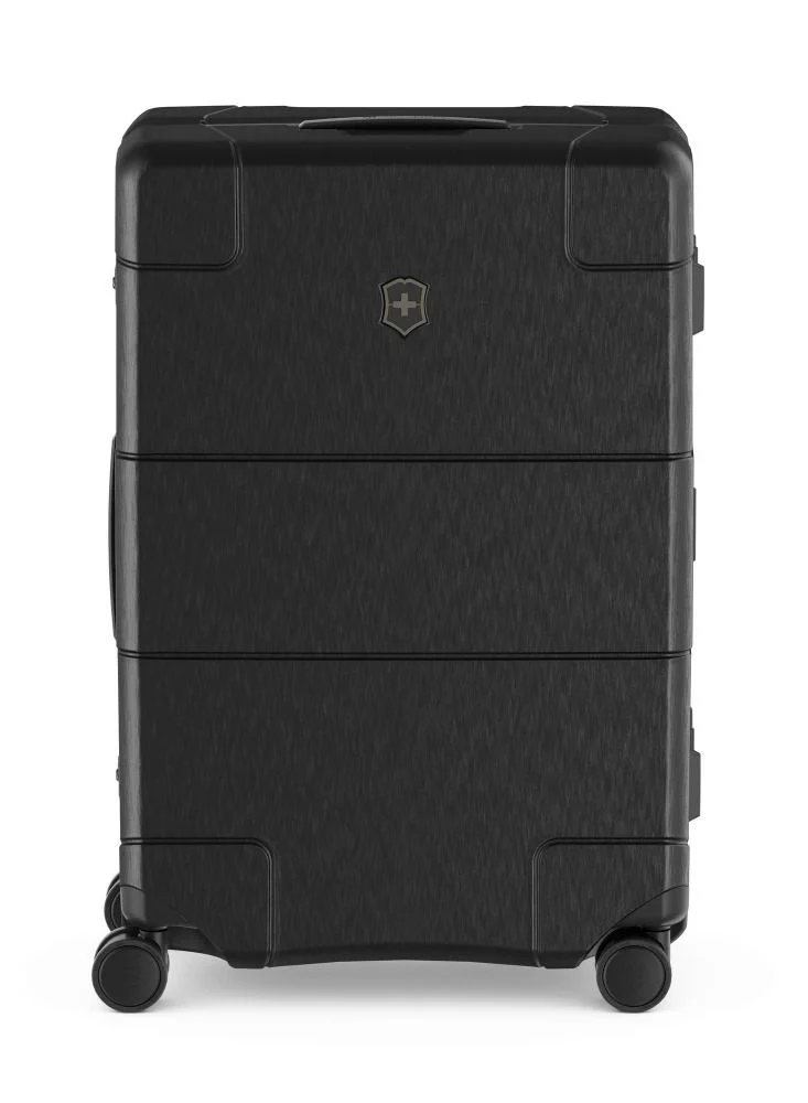 Victorinox Lexicon Framed Series Medium 68cm Hardside 4 Double Wheel Check-In Luggage Trolley Black