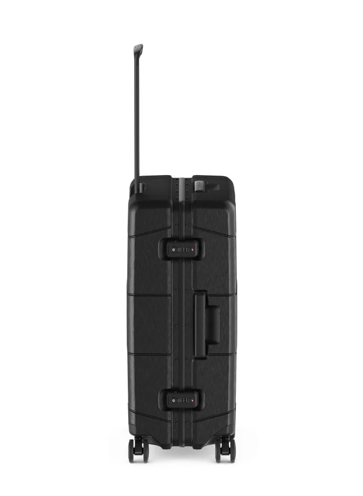 Victorinox Lexicon Framed Series Medium 68cm Hardside 4 Double Wheel Check-In Luggage Trolley Black