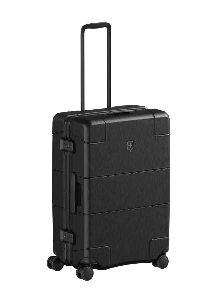 Victorinox Lexicon Framed Series Medium 68cm Hardside 4 Double Wheel Check-In Luggage Trolley Black