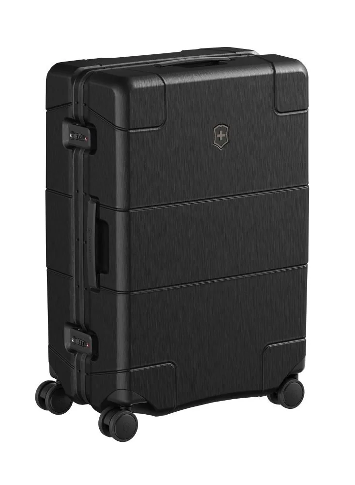 Victorinox Lexicon Framed Series Medium 68cm Hardside 4 Double Wheel Check-In Luggage Trolley Black