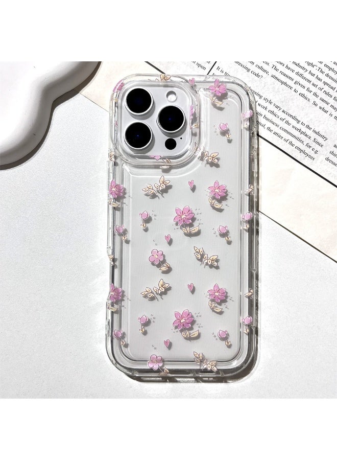 NIBEMINENT Spring And Summer Flowers Protective TPU Case Cover For iPhone 14 Plus Clear - Image 1