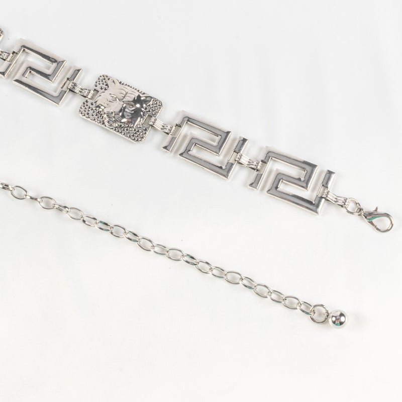 حزام وسط معدن فضي حريمي - Image 2