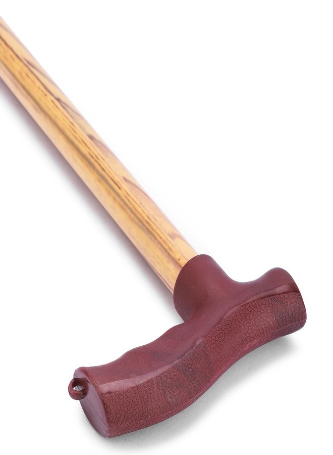 عصا المشي المعدنية الممتازة من دكتور تورسو بلمسة نهائية خشبية أصلية | ارتفاع قابل للتعديل | هيكل من الفولاذ الطري للمرضى وكبار السن أو ذوي الاحتياجات الخاصة (بني) - Image 4