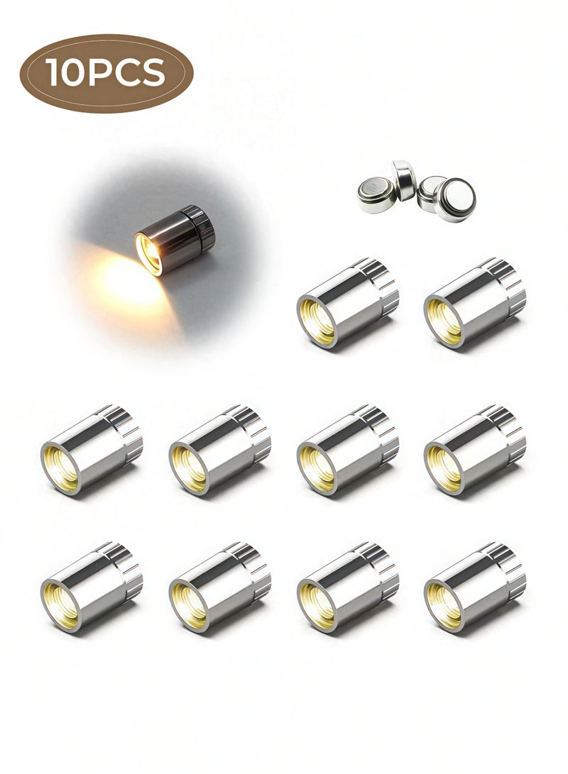 10 Pack Wireless Mini LED Spotlights - Battery Operated Warm White Wireless Miniature Lights for Art, Jewelry Display, Closets & DIY Projects (Warm White) - Image 1