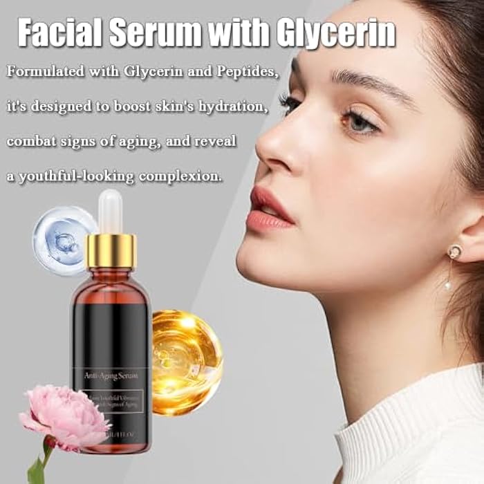 Vingtank Facial Serum with Glycerin and with Peptides - Reduces the Appearance of Fine Lines,Boosts Collagen Production,and Improves Skin Elasticity - 30ml - Image 2