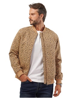 clever Men's Milton Baseball Collar Jacket -  Faro Lined- CAMEL  - Image 2