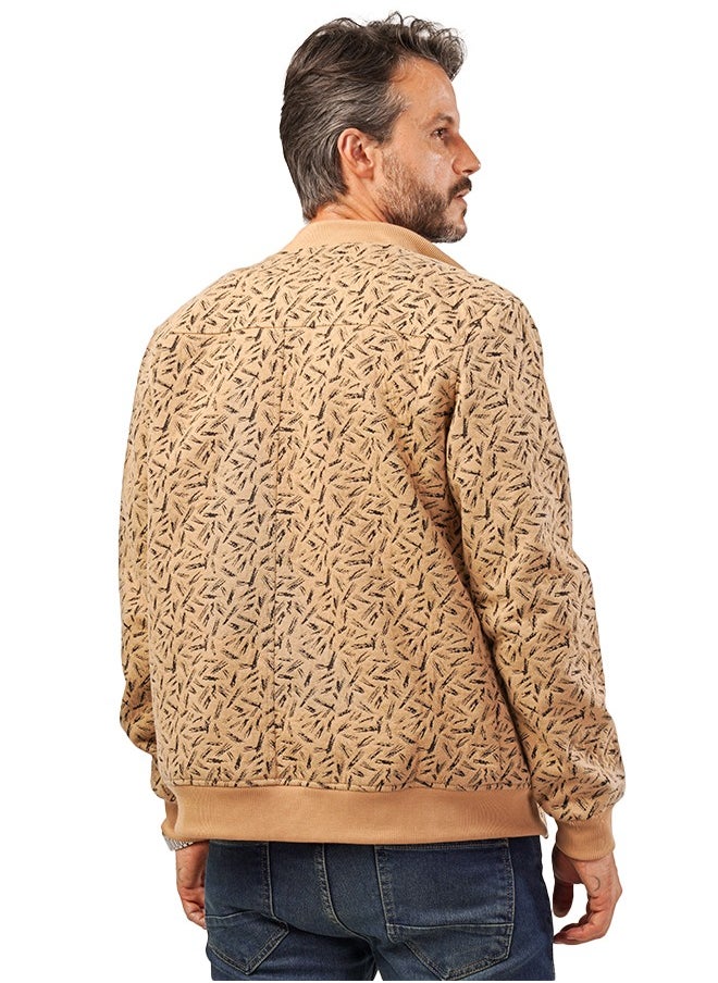 clever - Men's Milton Baseball Collar Jacket -  Faro Lined- CAMEL - Image 1