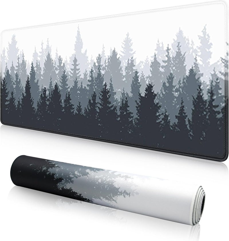 Sumkyle Gaming Mouse Pad Large Mouse Pad With Stitched Edges，Anti-Skid Mouse Mat Desk Mat Extended Mousepad Keyboard Mouse Pads For Office(800*300*3Mm)(White) - Image 1