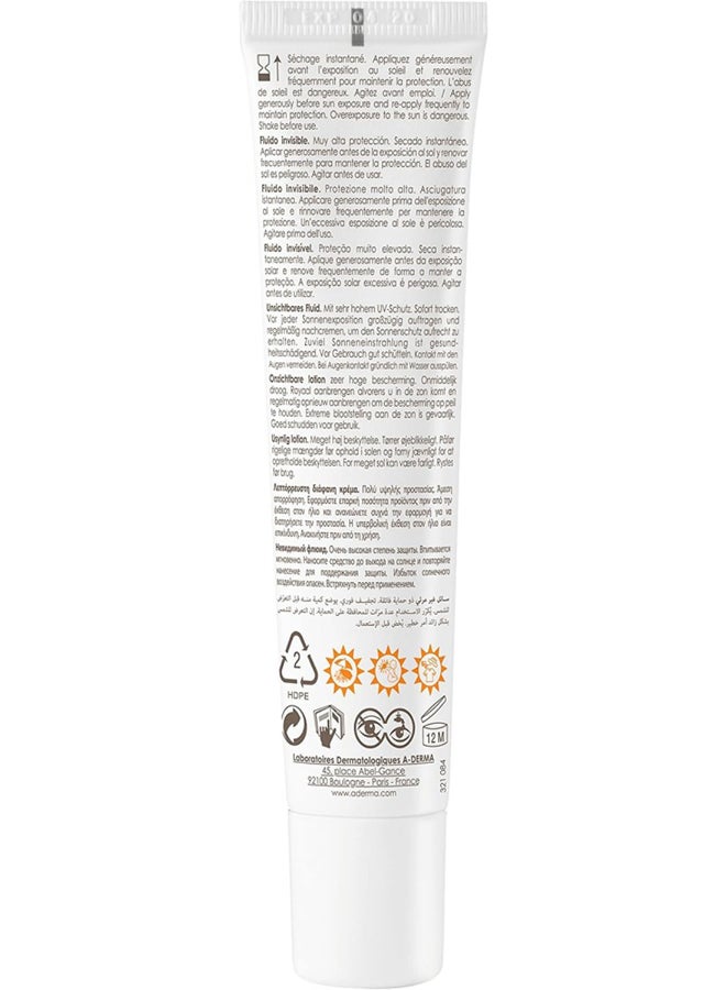 A-DERMA A-Derma Avoine Rhealba Spf 50+ Dry-Touch Fluid, High Protection For Sensitive Skin, 50Ml  - Image 4