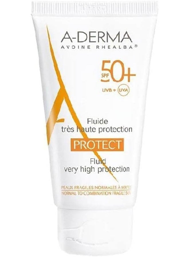 A-DERMA A-Derma Avoine Rhealba Spf 50+ Dry-Touch Fluid, High Protection For Sensitive Skin, 50Ml  - Image 3