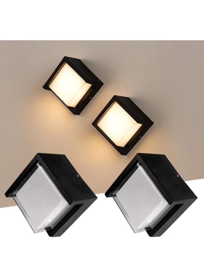 برايم سول مصباح جداري LED من برايم سول، تصميم عصري مربع الشكل، مقاوم للماء، يُثبت على الحائط، مناسب للاستخدام الداخلي والخارجي، مثالي للحدائق والشرفات وغرف النوم وغرف المعيشة، إضاءة ديكورية. - Image 1