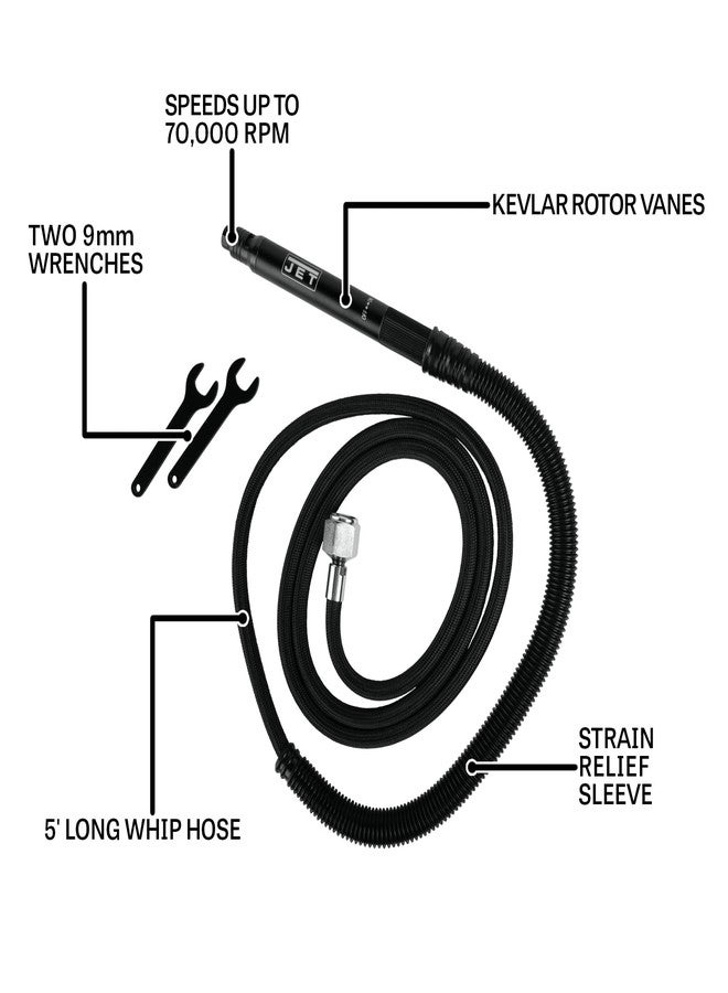 JET 1/8-Inch Pneumatic Micro Die Grinder, 70000 RPM (Model JAT-410) - Image 2