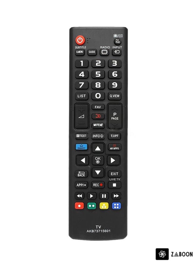 Zaboon Wireless Remote Control For Smart TV Black