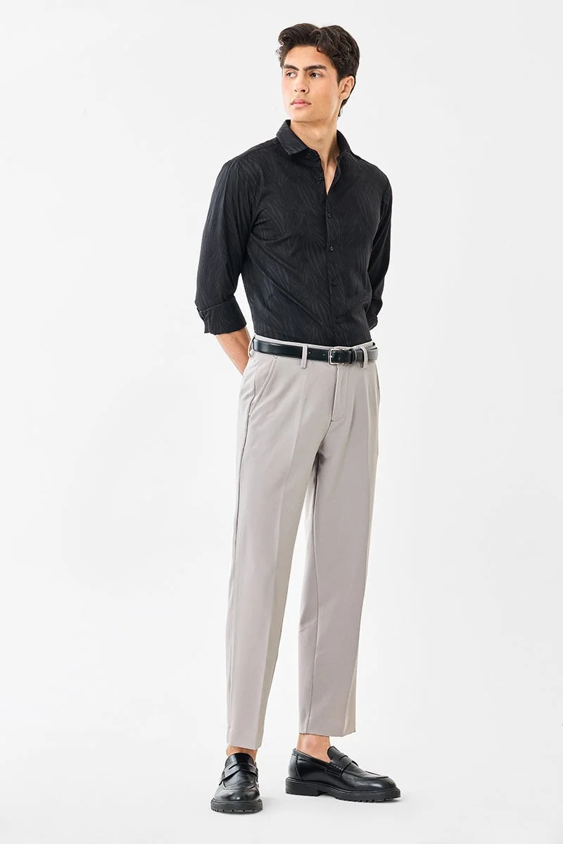 سنيتش قميص جاكار بقصة ضيقة