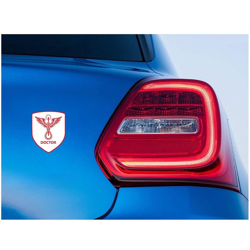 woopme Stylish Doctor Badge Emblem Logo Sticker for Cars & Bikes Vehicles (Doctor) - Image 4