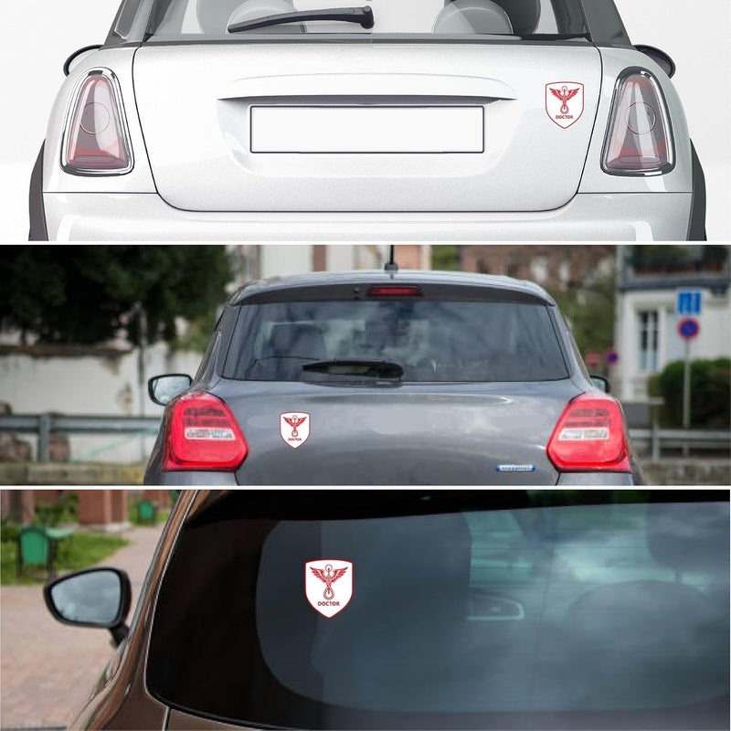 woopme Stylish Doctor Badge Emblem Logo Sticker for Cars & Bikes Vehicles (Doctor) - Image 3