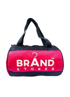 Generic Brand Stores Canvas Gym Bag-Brand Stores - Burgundy & Black  - Image 2