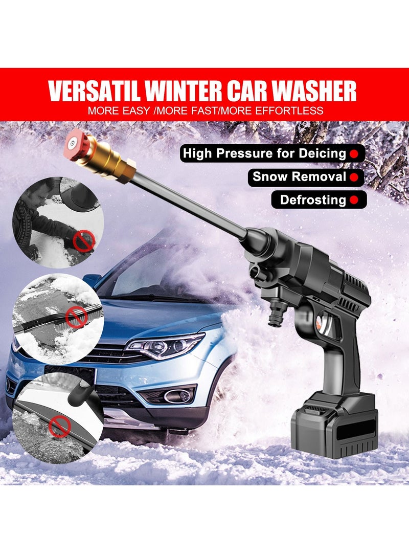 24V Cordless Portable High Pressure Electric Cleaner Machine, Black - Image 3