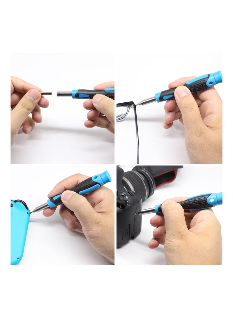 Ratcheting Screwdriver Set with Case, 44 in 1 Multi Screwdriver Repair Kit,Magnetic Screwdriver with Extension Shaft, Suitable for Watch, Garage, Bike, Electronics Maintenance  - Image 2