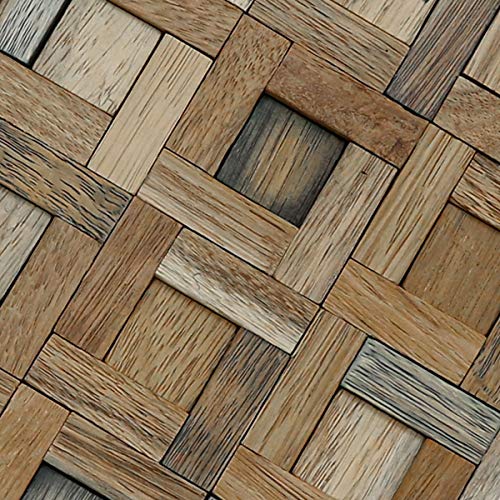 Ekena Millwork 11 7/8"W x 11 7/8"H x 3/4"P Freeport Boat Wood Mosaic Wall Tile, Natural Finish - Image 4