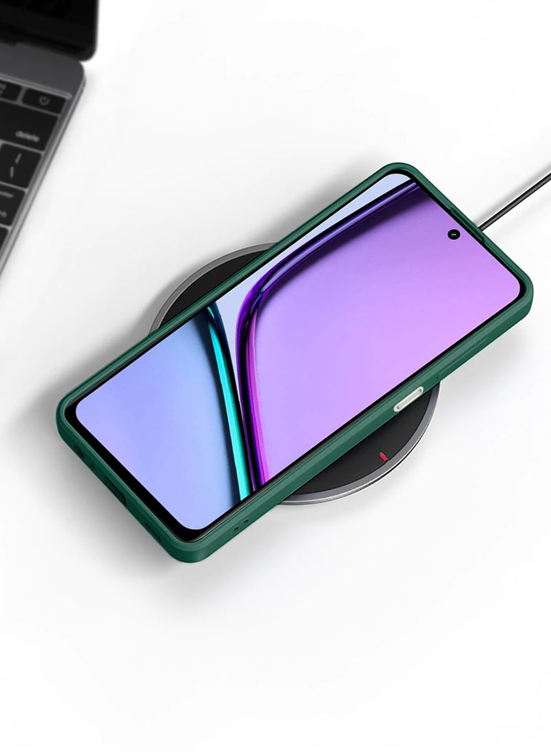 Wtech Soft Liquid Silicone Case Cover For Realme C67 4G 2023 Dark Green - Image 5