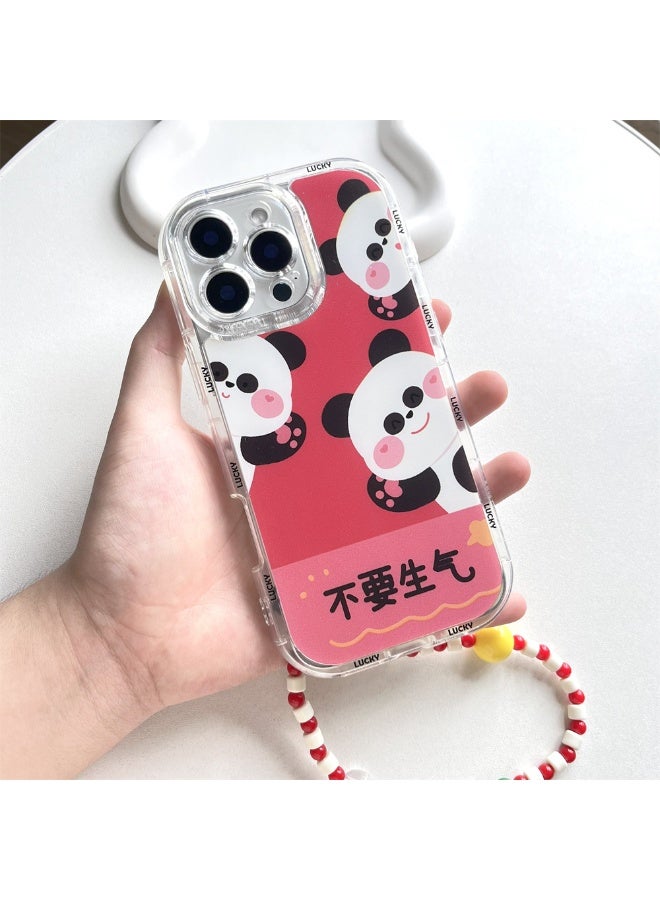 NIBEMINENT Cute Panda Protective TPU Case Cover For iPhone 16 Plus Clear - Image 1